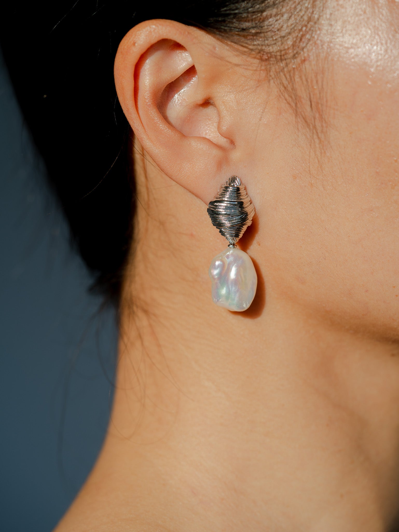 Croissant Keshi Studs