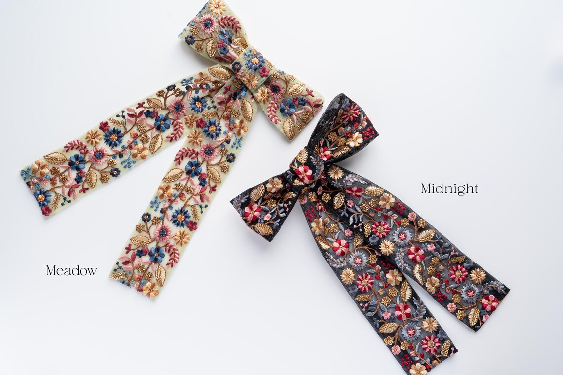 Grace Bow Embroidered