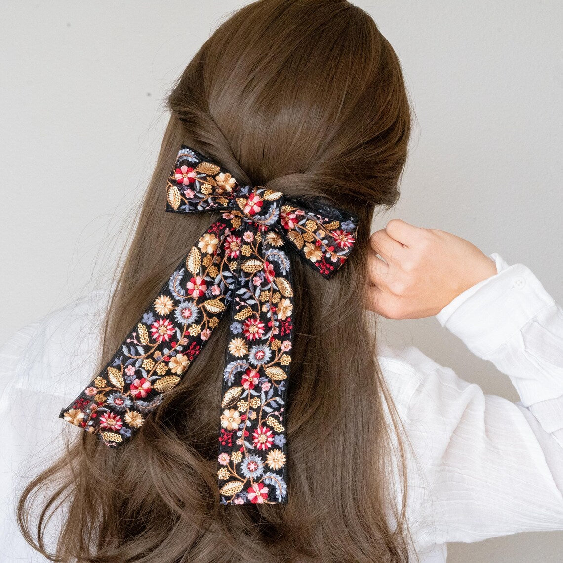 Grace Bow Embroidered