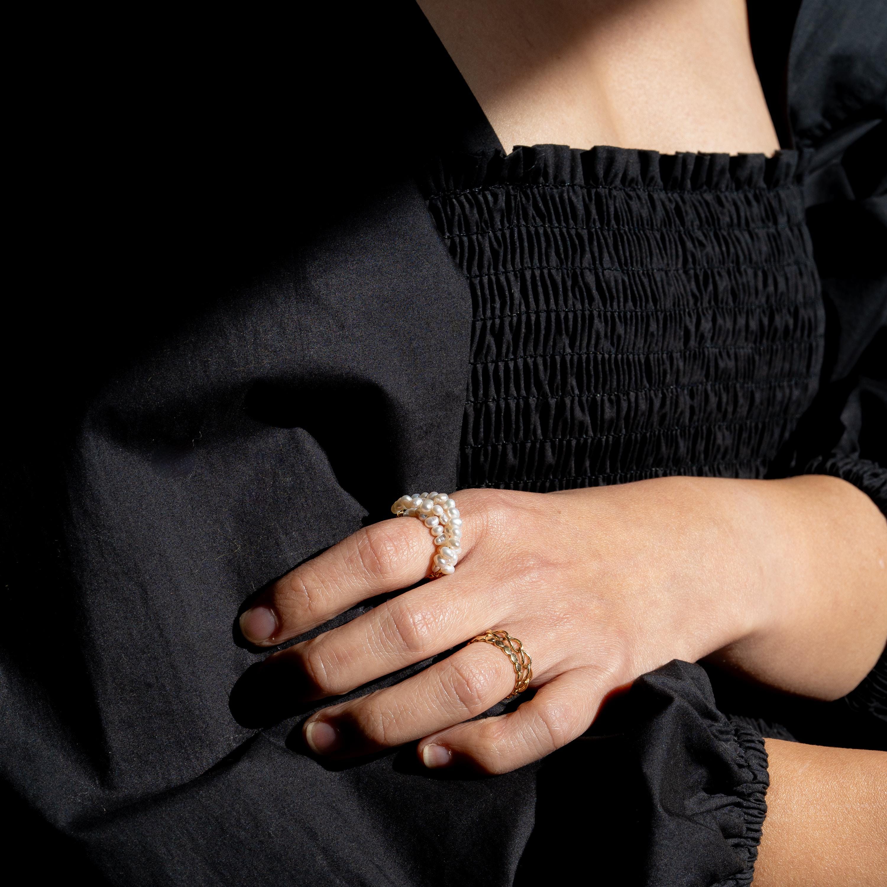 Cleo Multi strand half band ring