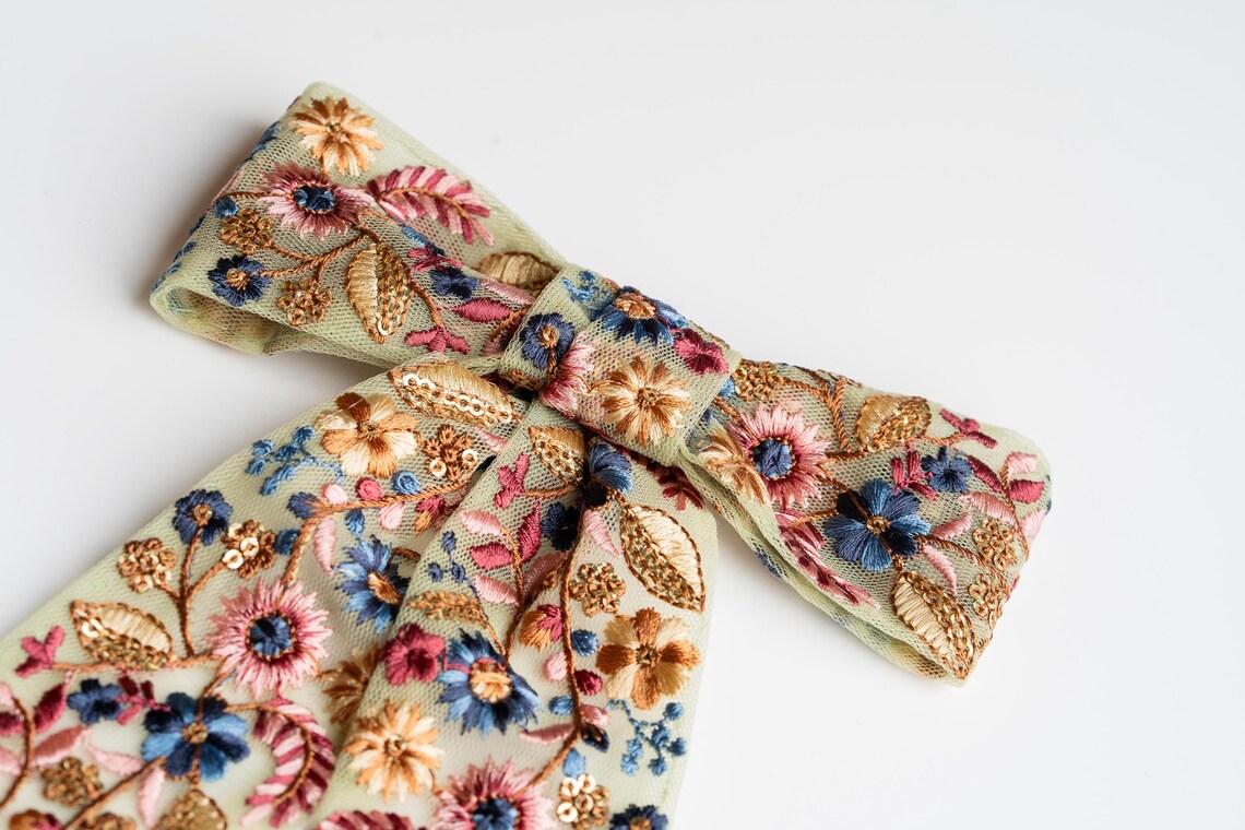 Grace Bow Embroidered