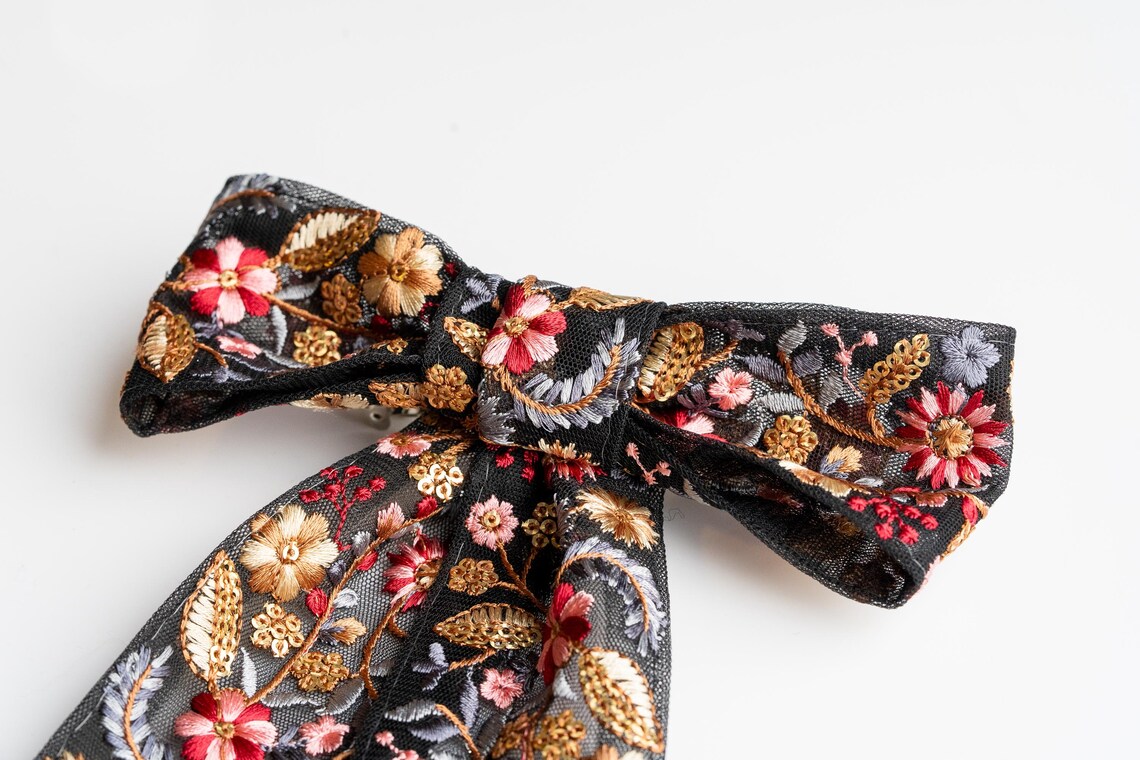 Grace Bow Embroidered