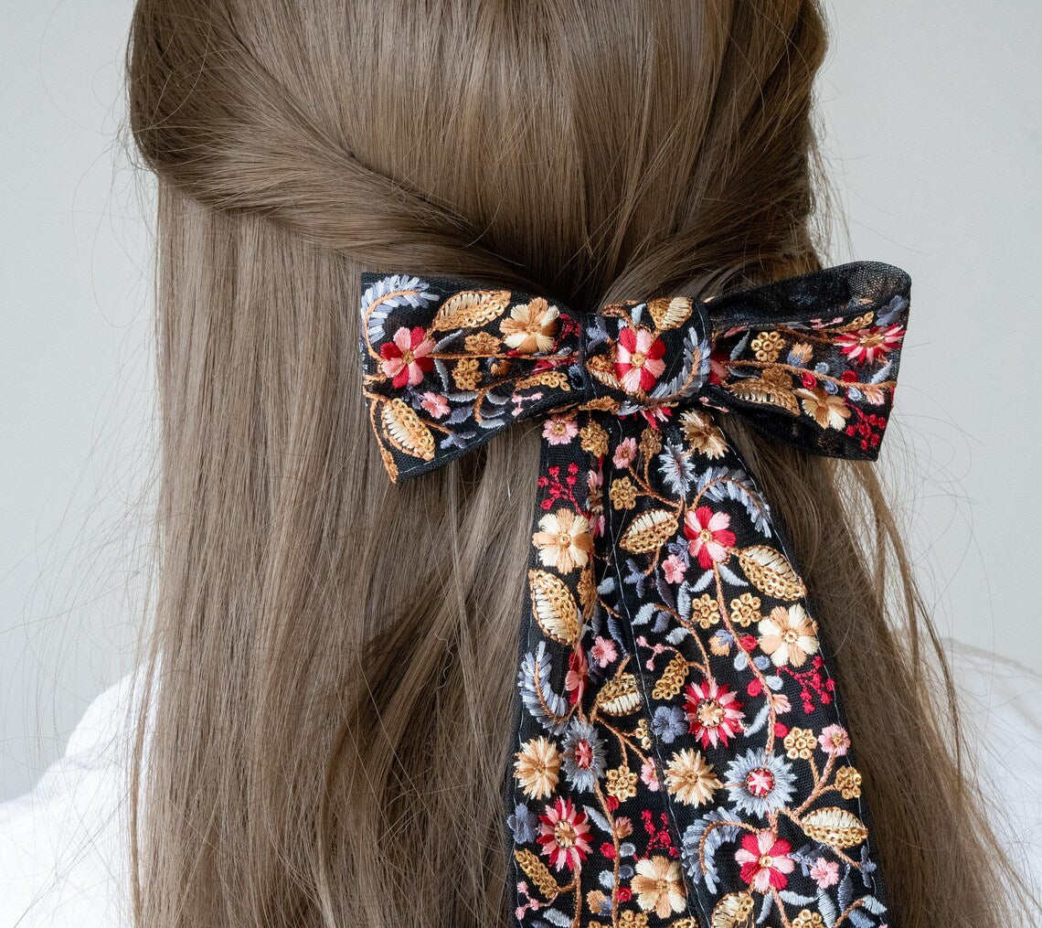 Grace Bow Embroidered